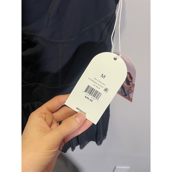 Blogilates Barre Romper Jet Black Women Medium Activewear One Piece G1033 NWT - Picture 5 of 6